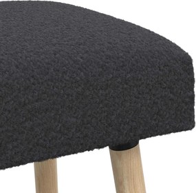 vidaXL παγκάκι Μονόχρωμο Σκούρο Γκρι 110 x 40 x 46 cm Μπουκλέ