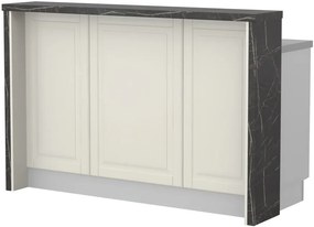 Πάγκος νησίδας Toscana-Μήκος: 150 εκ.-Black stone