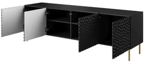 HOLE TV Stand 190 black mat/ black mat DIOMMI CAMA-HOLE-RTV-190-CZ/CZ