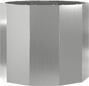 vidaXL Γλάστρα Ασημί 60 x 60 x 50 εκ Επικαλυμμένος Χάλυβας