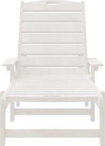 vidaXL Ξαπλώστρα 2 pcs Λευκό 195,5 x 53 x 98,5 εκ Πολυαιθυλένιο