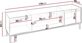 Έπιπλο τηλεόρασης Ozmi-Leuko - 174.00Χ40.00Χ52.00cm