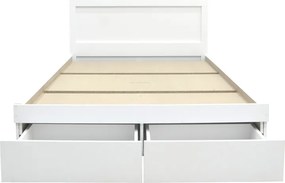 Κρεβάτι Olympus pakoworld με συρτάρι σε λευκή απόχρωση 160x200εκ