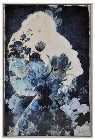 Πίνακας Καμβάς Γυναικεία Φιγούρα/Λουλούδια 3-90-704-0058 60x90cm Multi Inart Κάθετοι Καμβάς