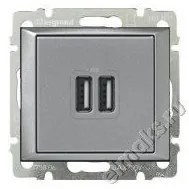 Διπλή πρίζα φόρτισης USB Valena LEGRAND-770270-Αλουμίνιο 770270