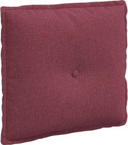 vidaXL Μαξιλάρι Πλάτης Κόκκινο 50 x 19 x 45 εκ ύφασμα