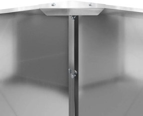 vidaXL Γλάστρα Ασημί 90 x 90 x 35 εκ Επικαλυμμένος Χάλυβας