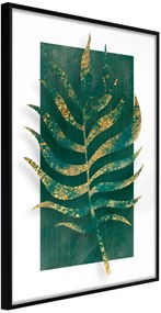 Αφίσα - Gilded Palm Leaf - 20x30 - Μαύρο - Χωρίς πασπαρτού