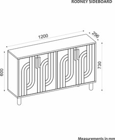 Κονσόλα Τραβερτίνη OLENOR 120x29.6x73.6