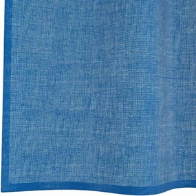 vidaXL Voile κουρτίνες με ροδέλες 2 τεμάχια Μπλε Ρουά