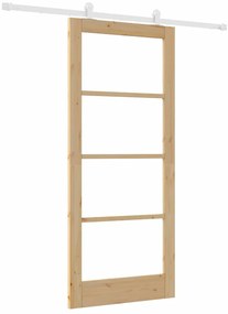 vidaXL Συρόμενη Πόρτα ORKDAL Καφέ 86 x 198.5 cm Ξύλο και μέταλλο