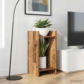 vidaXL Βάση φυτών 2 τεμ. Παλαιωμένο ξύλο 30 x 30 x 60 cm