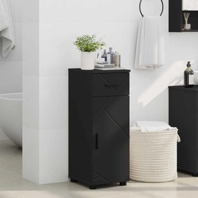 vidaXL Ντουλάπι Μπάνιου Μαύρο 30 x 35 x 80 εκ