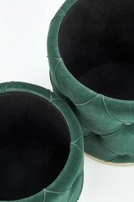 POLLY set of two stools, color: dark green DIOMMI V-CH-POLLY-PUFA-C.ZIELONY