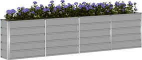 vidaXL Γλάστρα Ανοιχτό γκρι 320 x 40 x 75 εκ. Ατσάλι