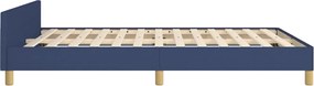 vidaXL Σκελετός Κρεβατιού Χωρίς Στρώμα Μπλε 140x200 εκ.Υφασμάτινο