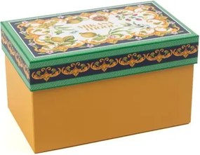 Stewehome Βάζο από πορσελάνη με καπάκι Πολύχρωμο 10x16 cm