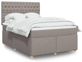 ΚΡΕΒΑΤΙ BOXSPRING ΜΕ ΣΤΡΩΜΑ TAUPE 140X200 ΕΚ. ΥΦΑΣΜΑΤΙΝΟ 3291314