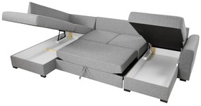 Γωνιακός Καναπές Comfivo 261, Λειτουργία ύπνου, Αποθηκευτικός χώρος, 305x188x85cm, 147 kg, Πόδια: Ξύλο | Epipla1.gr