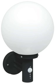 vidaXL Εξωτερικά Φωτιστικά Τοίχου 2 pcs Μαύρο 28 x 25 x 38 εκ