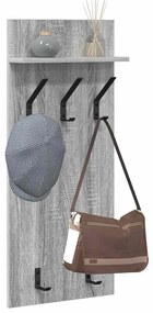 vidaXL Τοίχου Κρεμάστρα Γκρι sonoma 90 x 40 x 10 εκ Επεξεργασμένο ξύλο