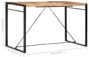 vidaXL Τραπέζι Μπαρ 180 x 90 x 110 εκ. από Μασίφ Ξύλο Sheesham