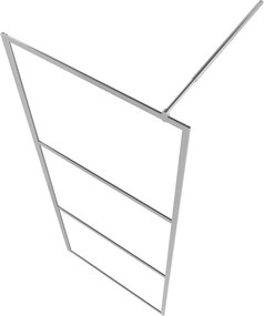 vidaXL Οθόνες ντους Ασημί 80 x 195 cm Γυαλί και Αλουμίνιο