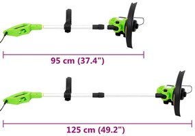 Χορτοκοπτικό Ηλεκτρικό Τηλεσκοπικό 29 εκ. 550W - Πράσινο
