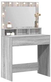 vidaXL Τραπέζι Μακιγιάζ με ράφι Γκρι sonoma 79 x 41 x 135 cm