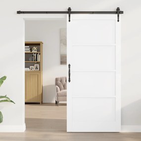 vidaXL Εσωτερική Πόρτα “ORKDAL” Λευκή 93x202x4 εκ. Στερεό Ξύλο Πεύκου