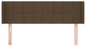 vidaXL Κεφαλάρι με Πτερύγια Σκούρο Καφέ 147x16x78/88 εκ. Υφασμάτινο