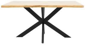 Tραπέζι Gilman pakoworld MDF sonoma-μαύρο 150x90x75εκ (1 τεμάχια)