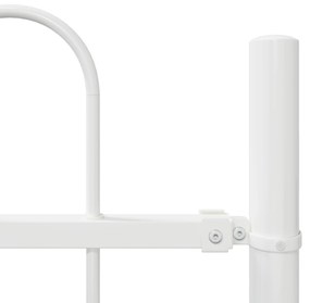 vidaXL Λευκός Φράχτης Κήπου με Hoop Top, 8.5x1 μ, Χάλυβας