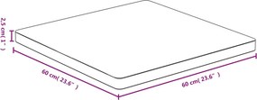 vidaXL Επιφάνεια Τραπεζιού 60x60x2,5 από Μπαμπού