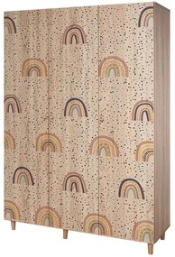 Ντουλάπα Παιδική Τρίφυλλη Lena 869VEL8657 135x52x192cm Multi Three Door
