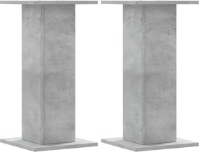 vidaXL Βάσεις Ηχείων 2 Τεμ. Γκρι Σκυρ. 30x30x60 εκ. Επεξ. Ξύλο
