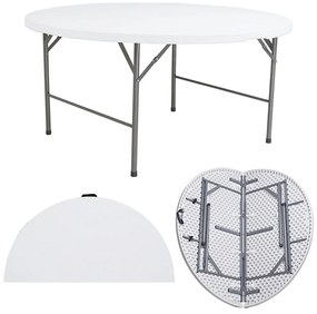 Τραπέζι Κέτερινγκ (Βαλίτσα) 41.0205 180x74cm White-Grey Zita Plus