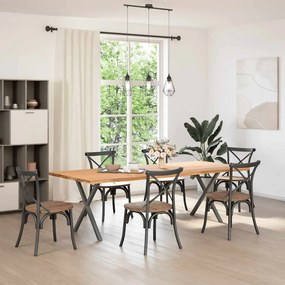 vidaXL Πόδια Τραπεζαρίας σε Σχήμα Χ 2 τεμ. Ανθρακί 80x(72-73) εκ. Ατσάλι