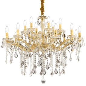 Φωτιστικό Οροφής-Πολυέλαιος Florian 075181 86x95/123cm 18xE14 40W Gold Ideal Lux