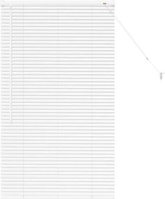 vidaXL Βενετσιάνικες Ρόδες Λευκό 130 x 75 εκ Αλουμίνιο