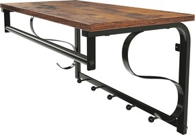 Κρεμάστρα Τοίχου 5 Θέσεων Με Ράφι (60x30x31.7) Vasagle LCR11BX