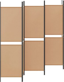 vidaXL Διαχωριστικό Δωματίου 6-Πάνελ Μπεζ 300 x 180 cm Ύφασμα