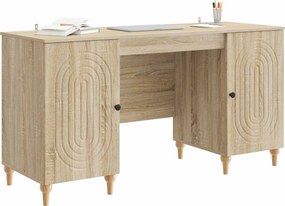 vidaXL Γραφείο Sonoma Δρυς 142,5 x 50 x 75 εκ. Επεξεργασμένο Ξύλο