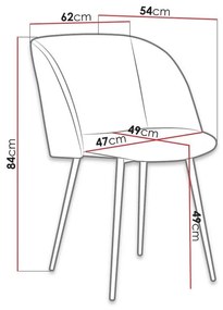 Καρέκλα Comfivo 314, 84x62x54cm, 12 kg, Ταπισερί, Μεταλλικά, Πλαστικοποιημένη μοριοσανίδα | Epipla1.gr