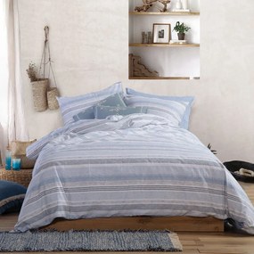 Σεντόνια Canfield (Σετ 3τμχ) Blue Nef-Nef Μονό 170x270cm 100% Βαμβάκι