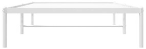 vidaXL Πλαίσιο Κρεβατιού Λευκό 100 x 190 εκ. Μεταλλικό