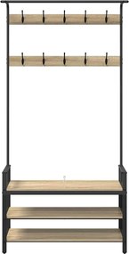 vidaXL Κρεμάστρα Δρύς Sonoma 95 x 34 x 184 εκ Επεξεργασμένο ξύλο
