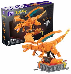 Κατασκευαστικό σετ Pokémon Mega Construx -  Motion Charizard 1664 Τεμάχια