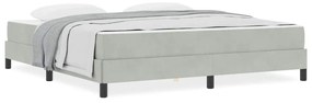 vidaXL Κρεβάτι box spring με στρώμα Ανοιχτό γκρι 180 x 200 cm Βελούδο