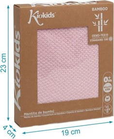 Κουβέρτα Αγκαλιάς Bamboo Kiokids 80x110 Pink